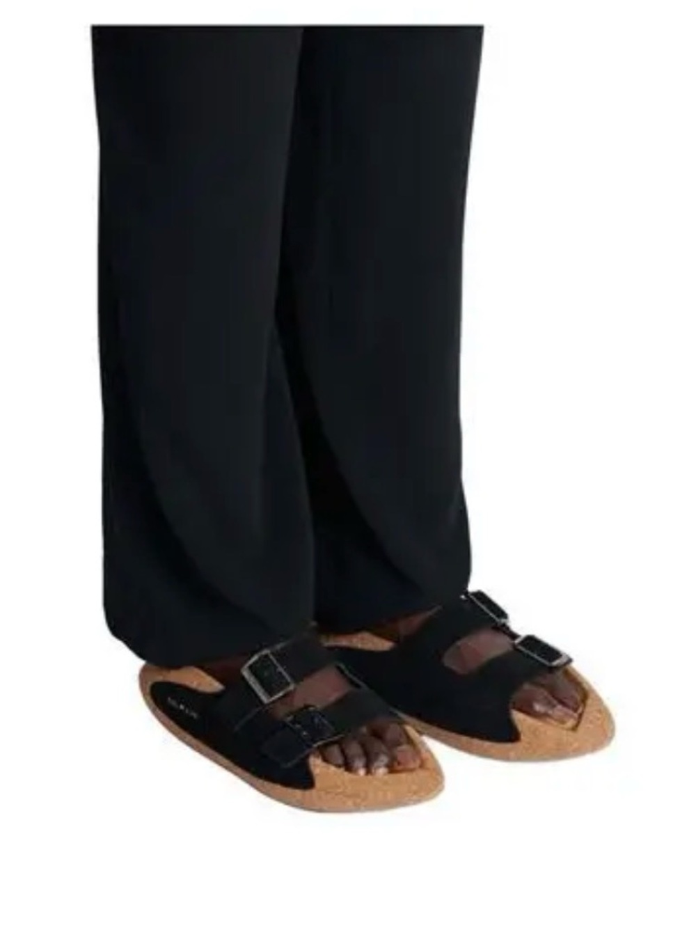 Balmain B-It Leather and Cork Miles Sandals - Picture 3 of 11